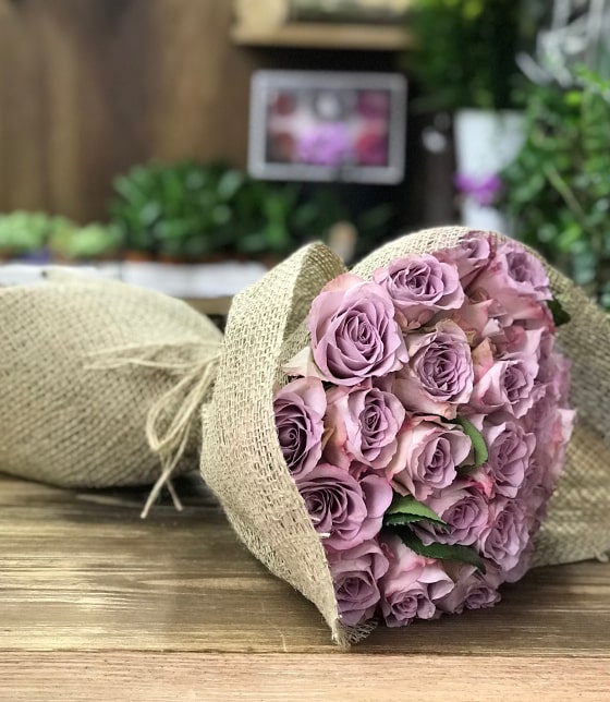 Lila Gül Buketi