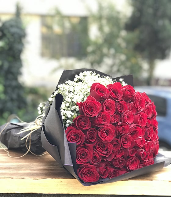 60 Adet Kırmızı Gül Buket