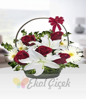 Gül Lilyum ve Gerberalar