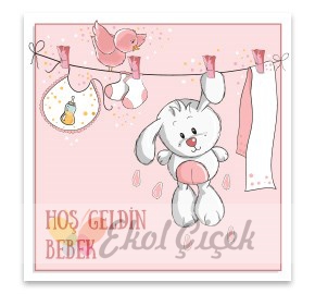 Hoş Geldin Kız Bebek Gift Kart
