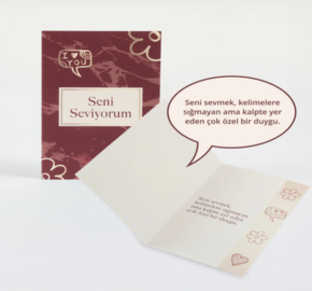 Seni Seviyorum Mesaj Kartı