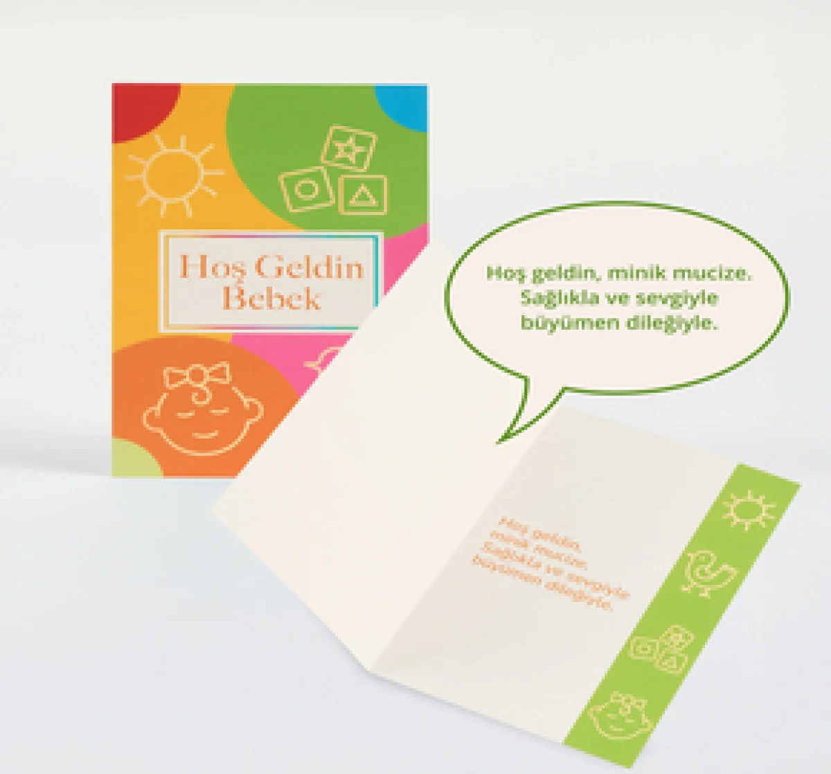 Hoş Geldin Bebek Mesaj Kartı